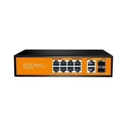 Switch BestNPS NPS08G2G2GPOE 8x100/1000Mbps + 2x100/1000Mbps + 2xSFP, max 120W