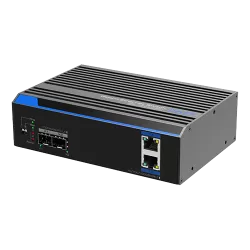 Switch industrial 2 porturi Gigabit PoE, 2 porturi uplink SFP Gigabit - UTEPO UTP7202GE-POE - imagine 1