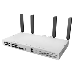 Switch L3, Wi-Fi 6 Dual-Band, 8 x RJ45 1G PoE, 8 x RJ45 1G, 2 x SFP+ 10G, 2 x AC, 1U - MikroTik CRS418-8P-8G-2S+5axQ2axQ-RM