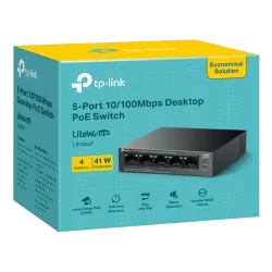 Switch LiteWave, 4 x RJ45 10/100Mbps PoE, 1 x RJ45 10/100 Mbps, Unmanaged - TP-Link LS105LP - imagine 2