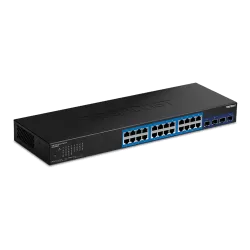 Switch Web Smart Management 24 porturi Gigabit, 4 porturi SFP+ 10G - TRENDnet TEG-30284
