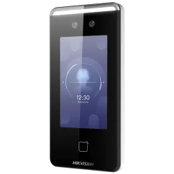 Terminal standalone IP de control acces si pontaj cu recunoastere faciala, amprenta, Card si cod QR - HIKVISION DS-K1T341AMF-S - imagine 1