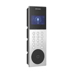 Videointerfon TCP/IP pentru blocuri si spatii birouri, 4.3' touch screen, 2x 2MP, Recunoastere faciala, Card, Alarma - HIKVISION DS-KD9203-ME6 - imagine 2
