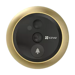 Vizor electronic smart, Wi-Fi, FullHD, monitor 4.3 inch, sonerie, acumulator 4600mAh, Auriu - EZVIZ CS-DP2C-Golden - imagine 3